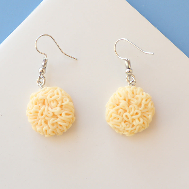 Wholesale  10pcs Creative  Fries Instant Noodles Earrings
