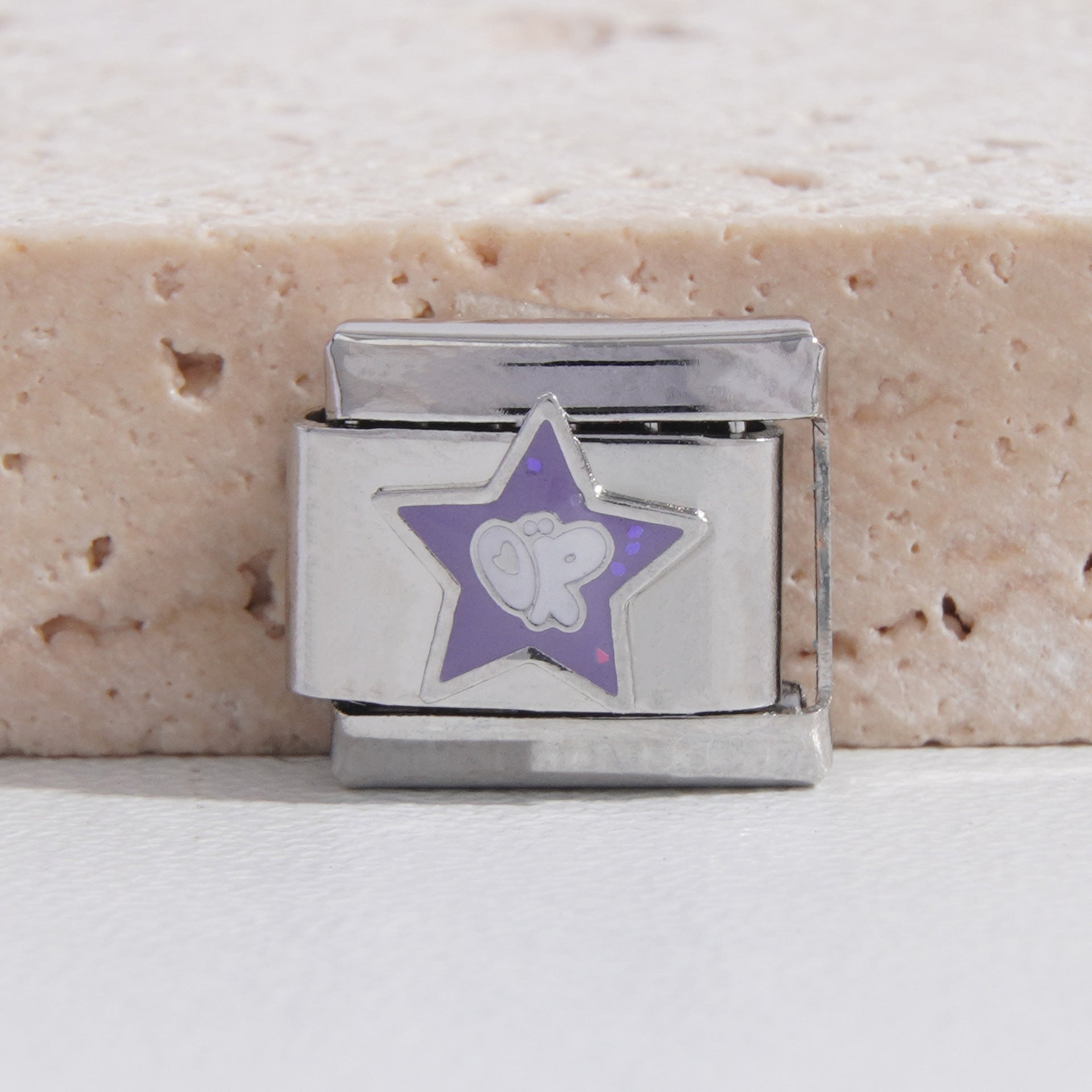 Wholesale 9mm Italian Charm Starter Bracelets DIY square Single Section Creative Stainless Steel Composable Bracelet
