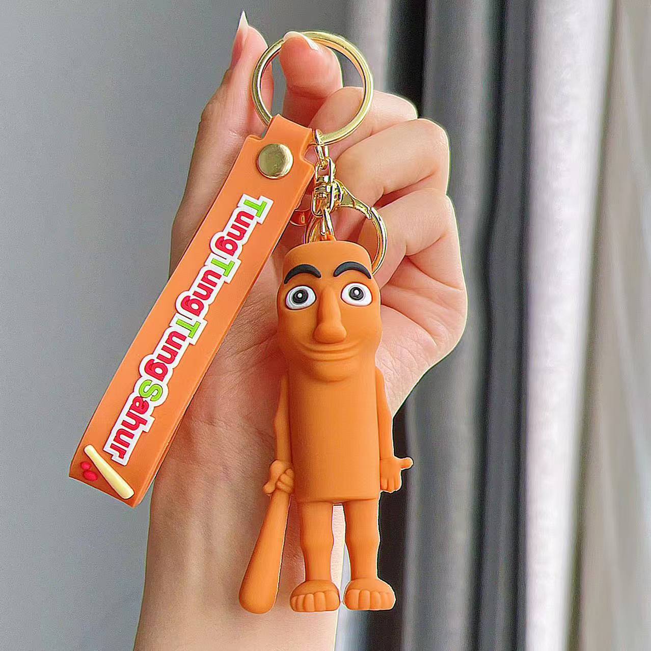 Wholesale Shanhaijing Keychain Gum Stick Shark Marine Life Hanging Silicone Frog Hanging Keychains