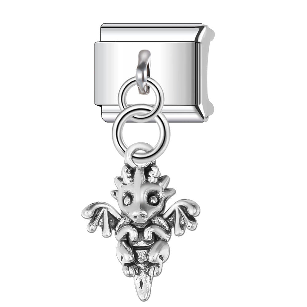 Wholesale Italian Charm Bracelet 9mm DIY Splicing Racing Statue of Liberty Stainless Steel Composable Bracelet