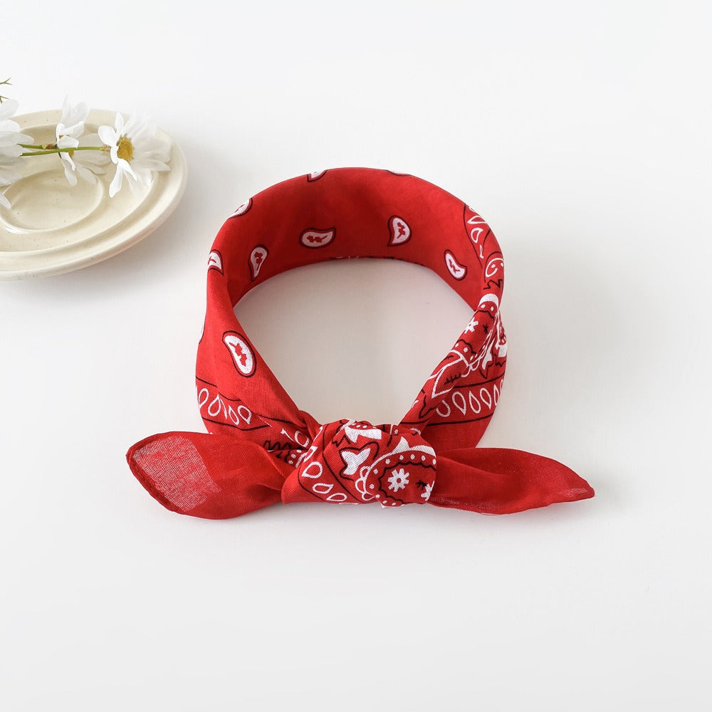 Wholesale cashew flower square silk scarf