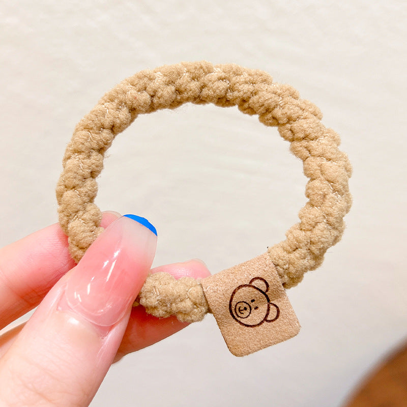Wholesale Bear Hair Band Twist Braided Hair Rope High Elasticity Hair Scrunchies ACC-HS-Shenb005