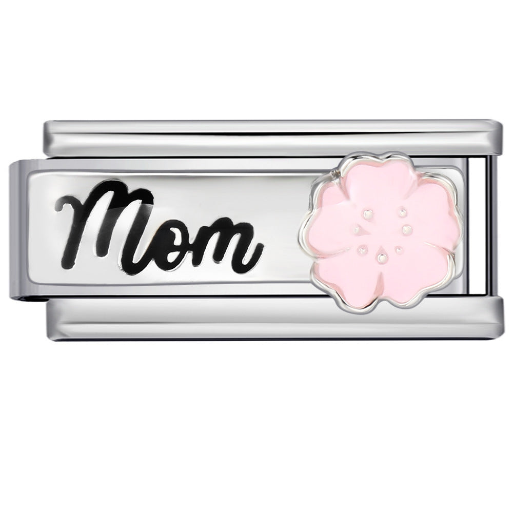 Wholesale Italian Charm Bracelet 9mm DIY Splicing Long Color Pattern Stainless Steel Composable Bracelet