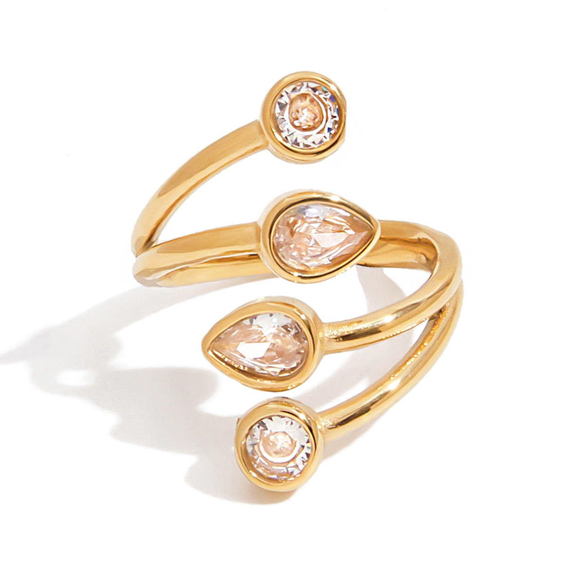 Wholesale Zircon Ring  Stainless Steel Jewelry