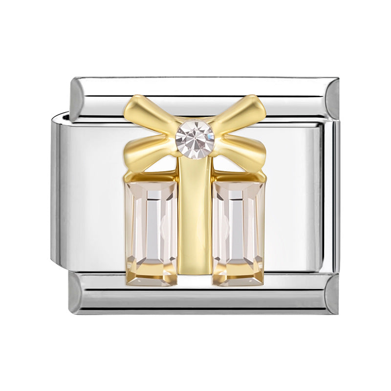 Wholesale Italian Charm Bracelet 9mm DIY Splicing Creative Pattern Stainless Steel Composable Bracelet