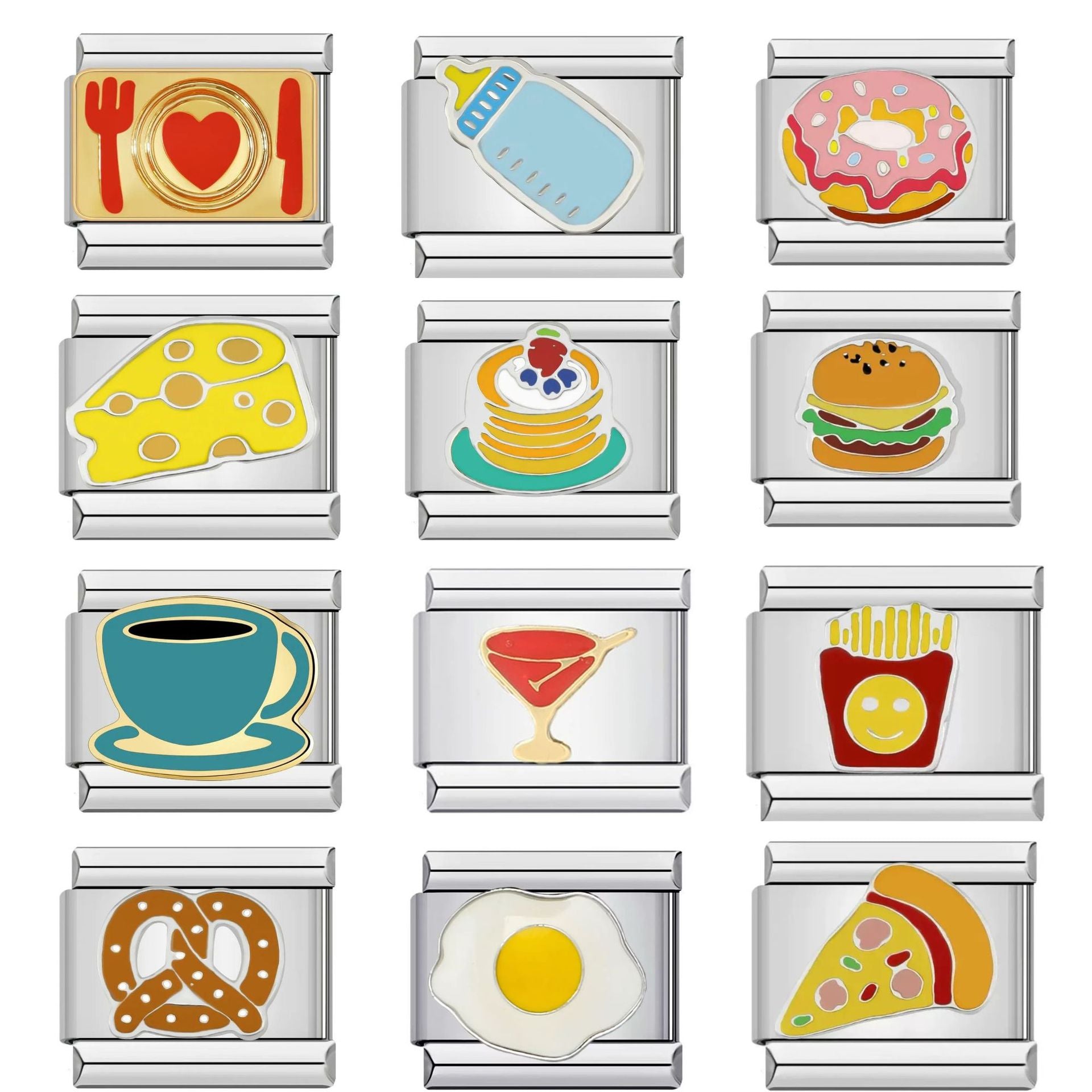 Wholesale Italian Charm Bracelet 9mm DIY Splicing Cute Cartoon Stainless Steel Composable Bracelet