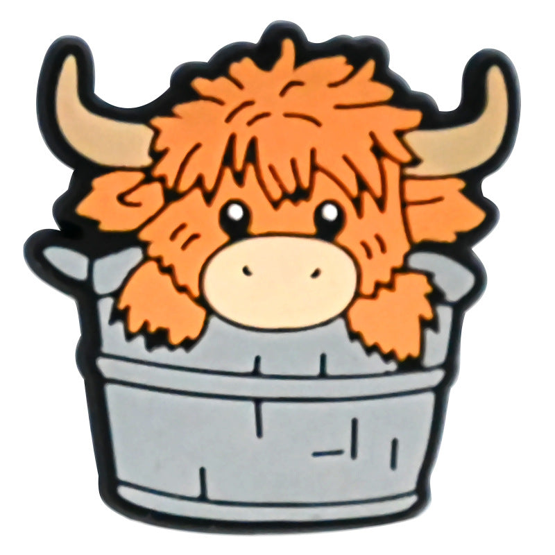 Wholesale Random 100pcs Scottish High Low Cow Shoes Accessories Shoes Charms ACC-SC-RYY048