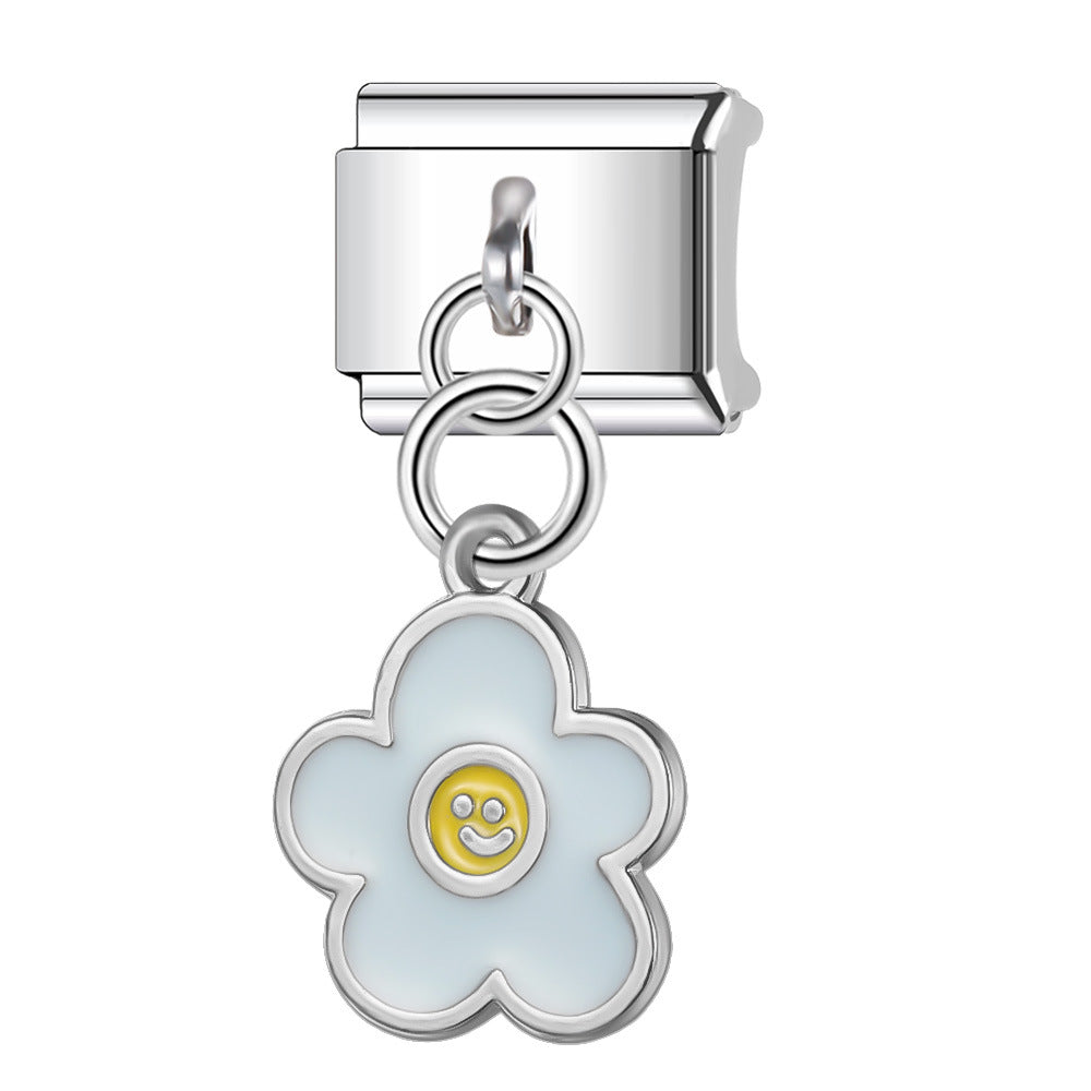 Wholesale Italian Charm Bracelet 9mm DIY Splicing Cute Pattern Stainless Steel Composable Bracelet