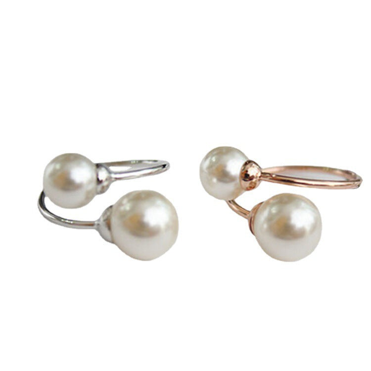 Wholesale Pearl U-shaped ring Rose gold jewelry rings