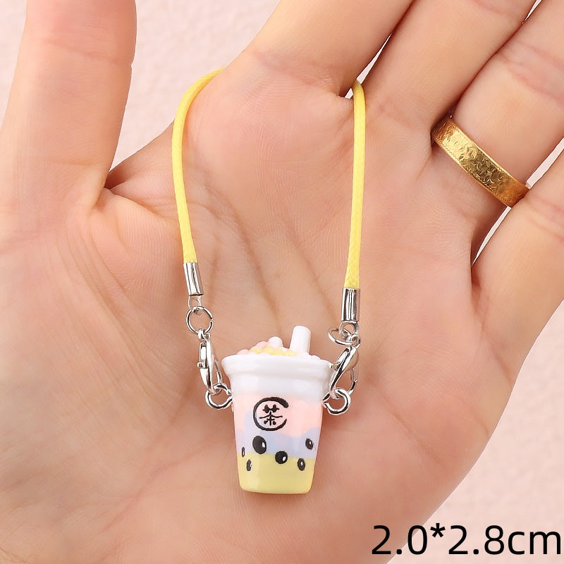 Wholesale Cute cartoon mini milk tea cup doll accessories
