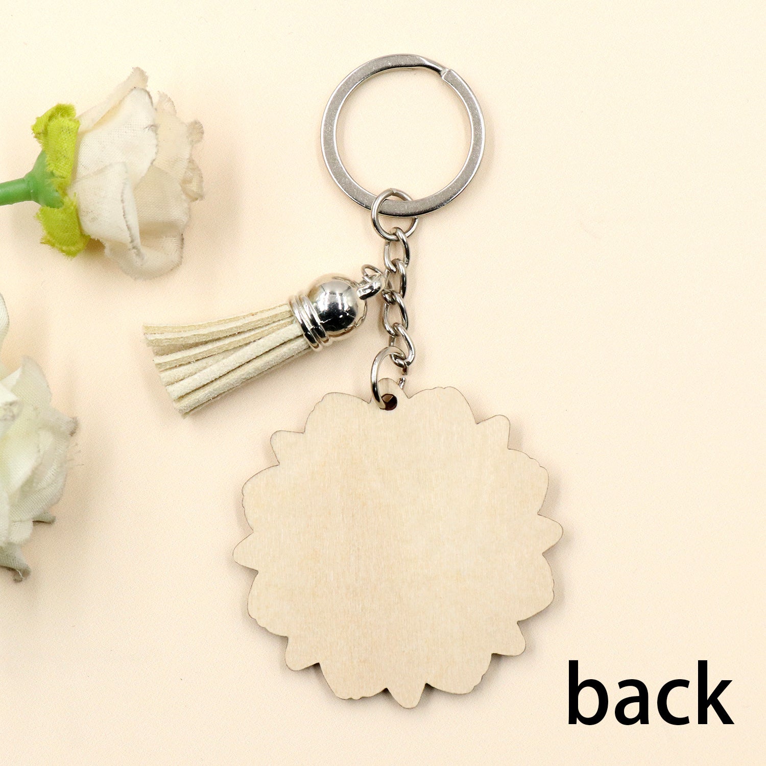 Wholesale Sunflower MOM Mother's Day Gift Leopard Print Vintage Acrylic Keychain Creative Keychain Wood ACC-KC-XiaoYan005