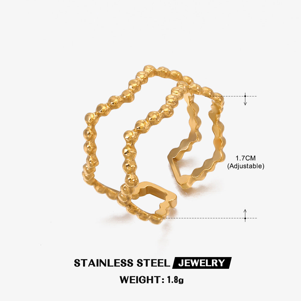 Wholesale Stainless Steel Geometric Open Rings