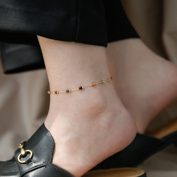 Wholesale Stylish Geometric Bracelet Colorful Stone Beads Zinc Alloy Women S Fashion Jewelry Accessory