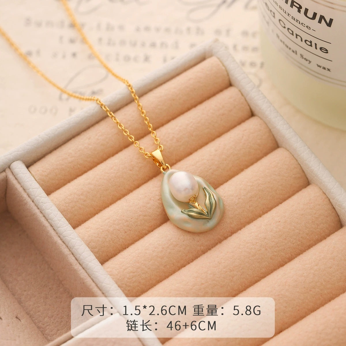 Wholesale  Oil Painting Necklace Light Luxury  Collarbone Chain