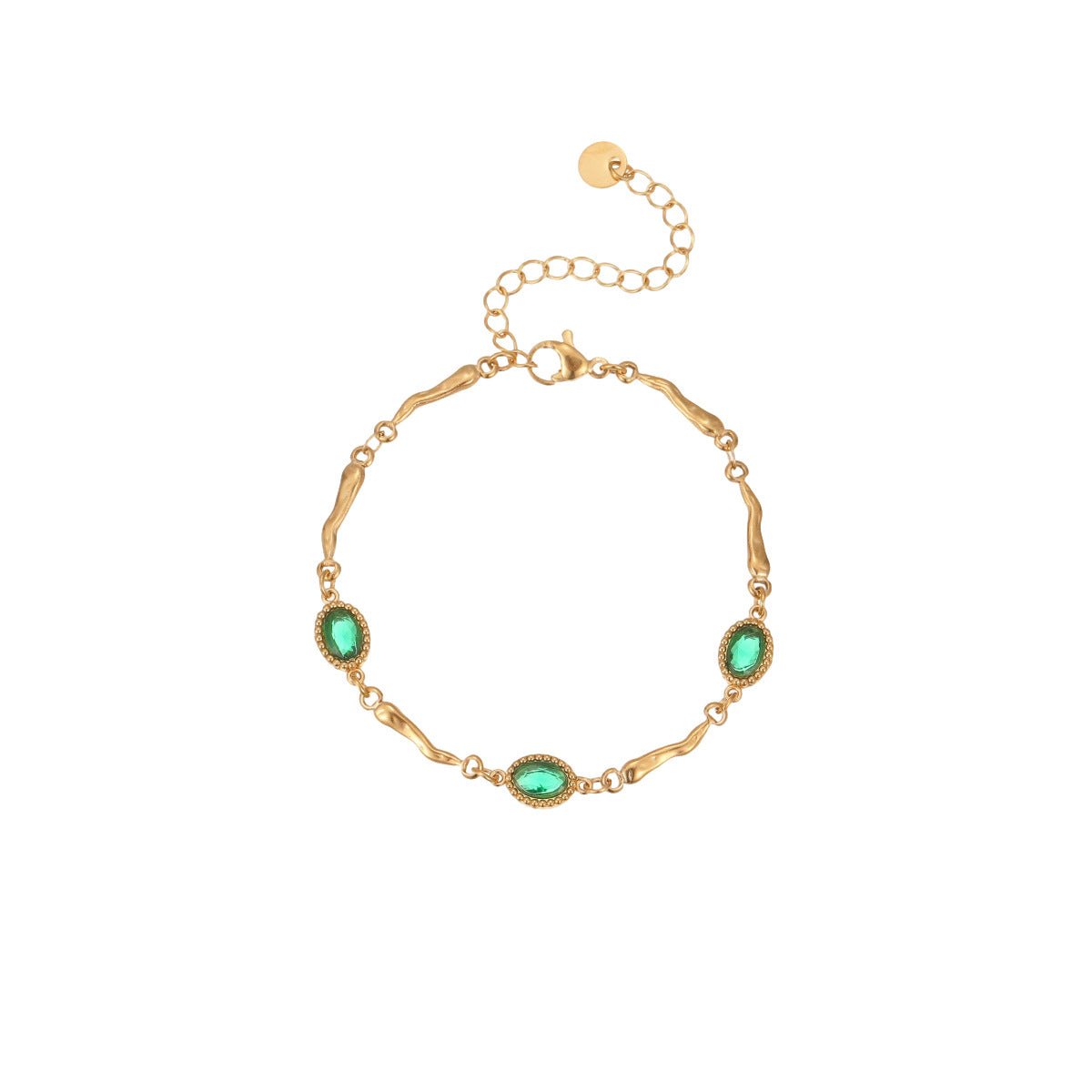 Wholesale Stainless steel colored zircon bracelet