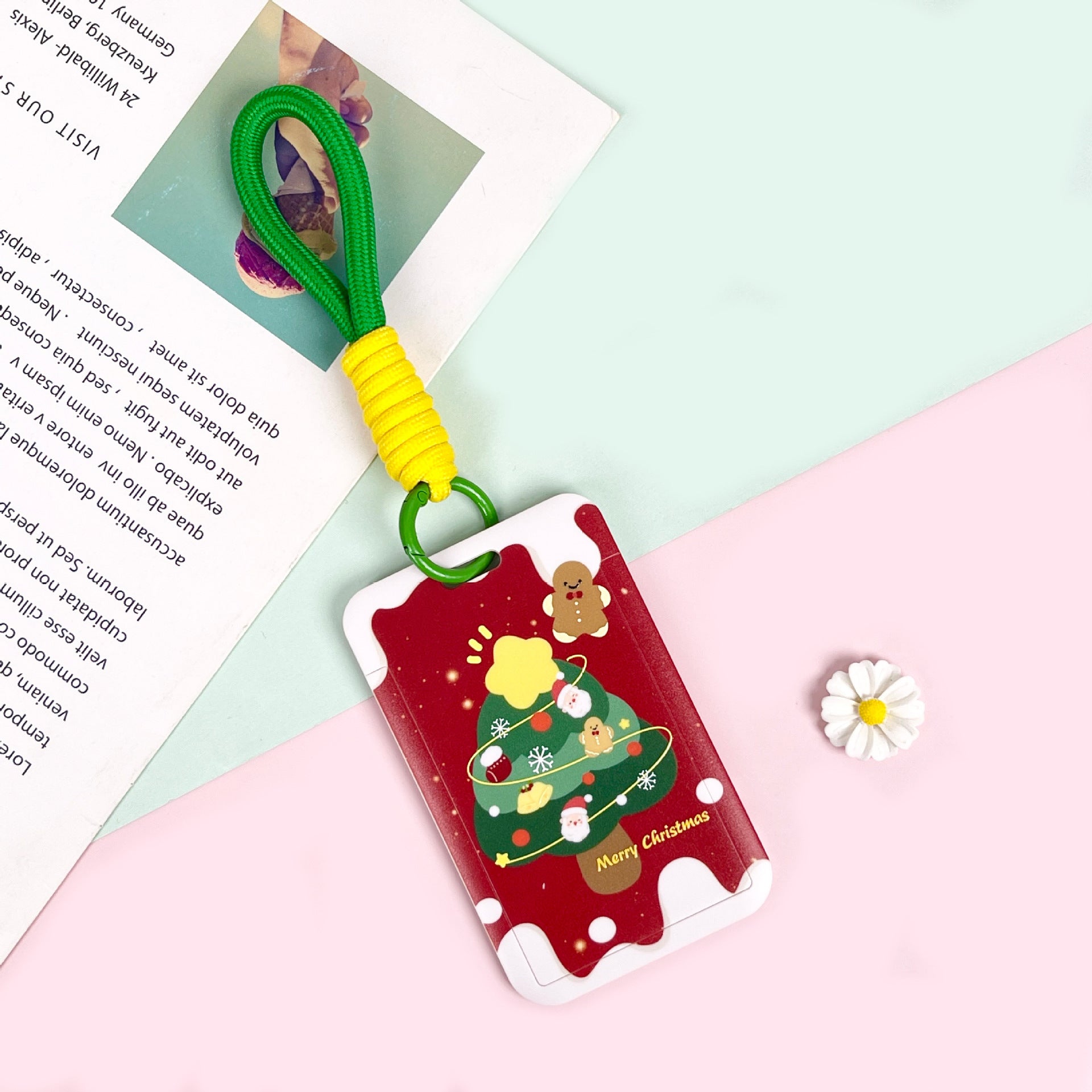 Wholesale Cute Christmas Card Set Lanyard Keychain ACC-KC-BG001