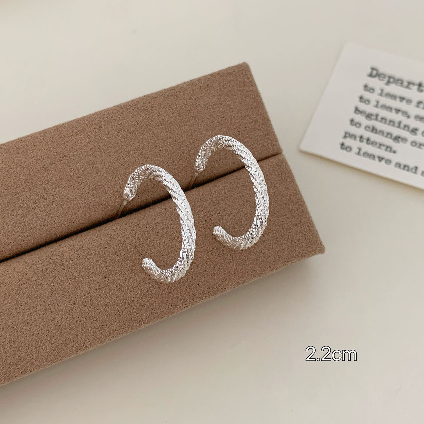 Wholesale Large earrings  suitable silver needle earrings large circle plain earrings