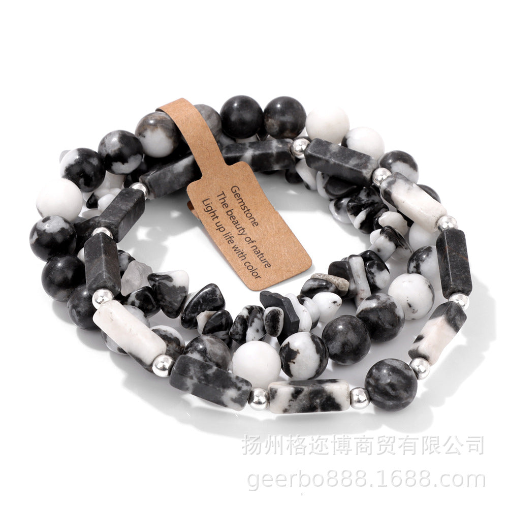 Wholesale Vintage Multi-layer Natural Stone Crystal Bracelets ACC-BT-GEB012