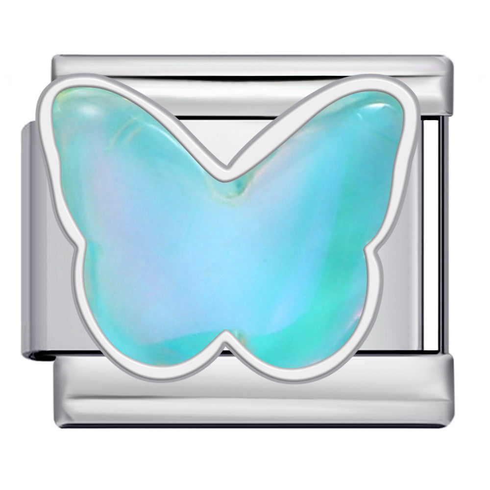 Wholesale 9mm Italian Charm Starter Bracelets DIY square Single Section Creative Stainless Steel Composable Bracelet