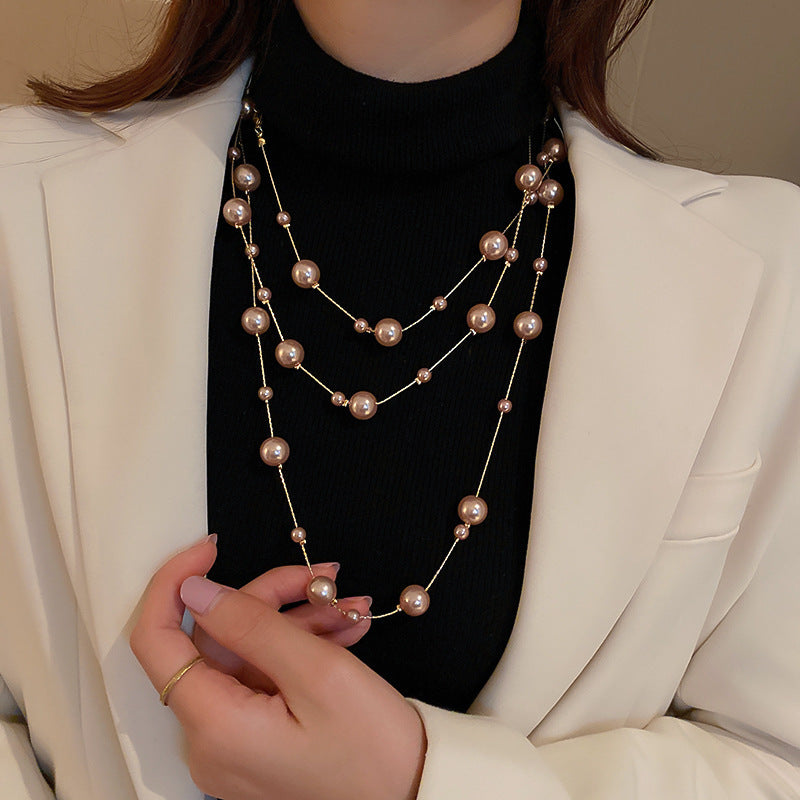 Wholesale Lace Collar Rhinestone Pearl Necklace