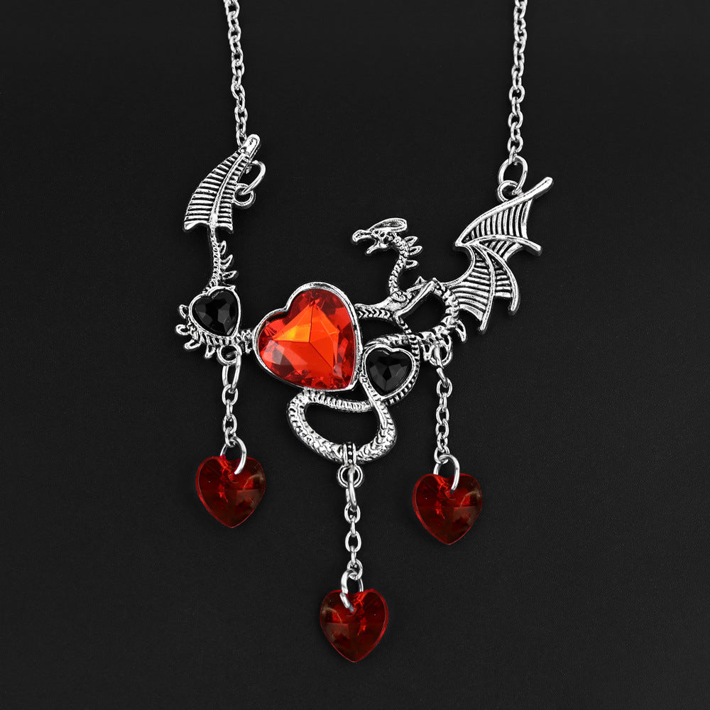 Wholesale Gothic Bat Necklace Choker,  Dark Rose  Jewelry Accessory,  Trendy Vampire Pirate Style for Costume Party