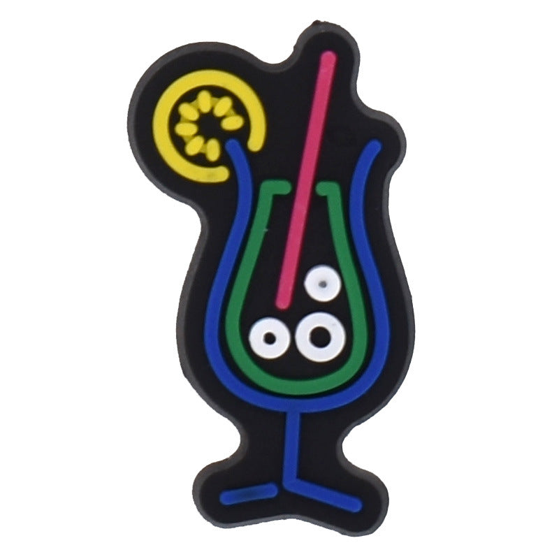 Wholesale random 100pcs cute cartoon PVC soft rubber shoe buckle decoration ACC-SC-RYY072