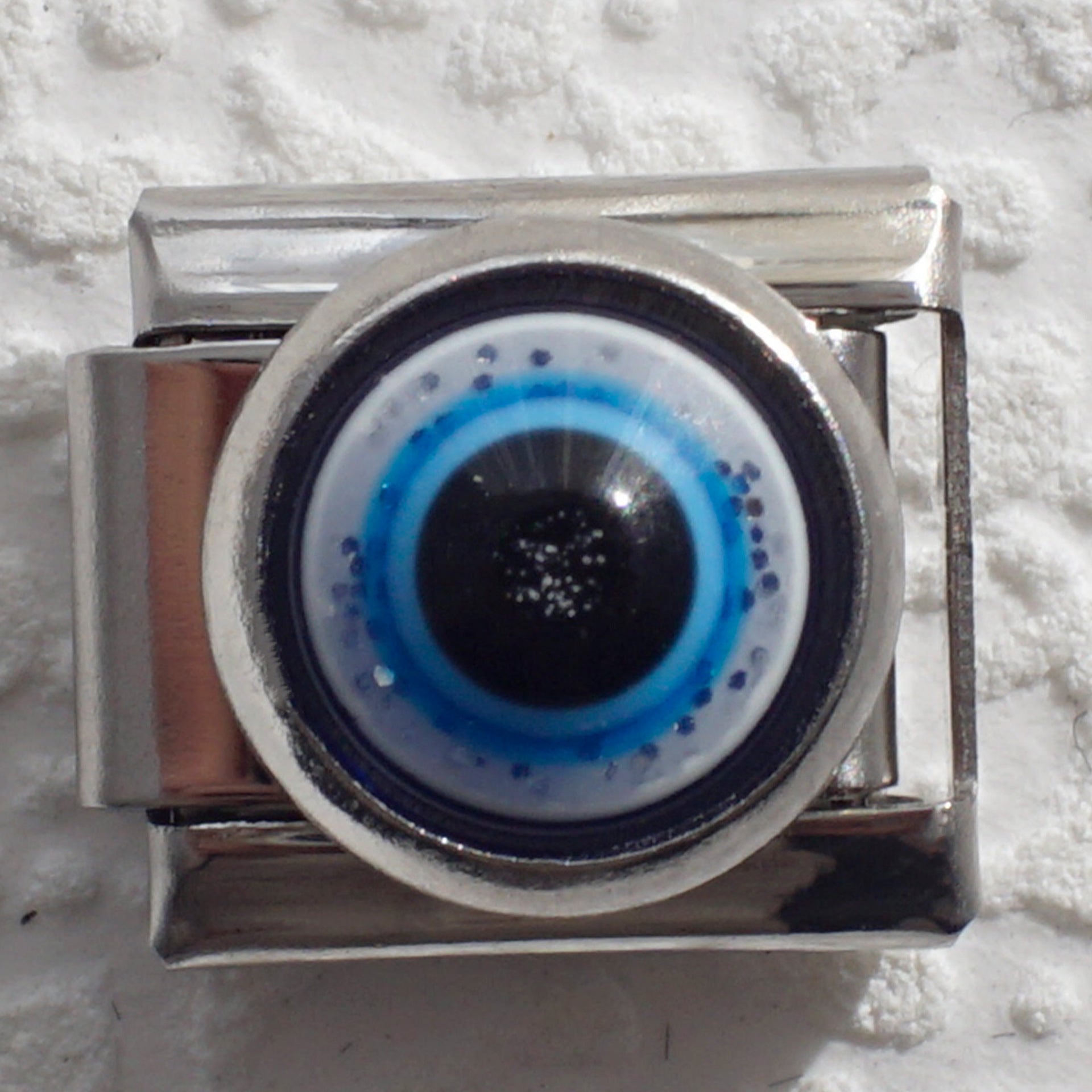 Wholesale Stainless Steel Devil' s Eye DIY Charm Elastic Bracelet Fashion Accessory for Boutique Resale