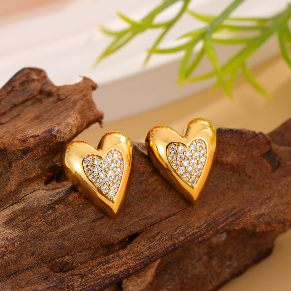 Wholesale  stainless steel love diamond earrings
