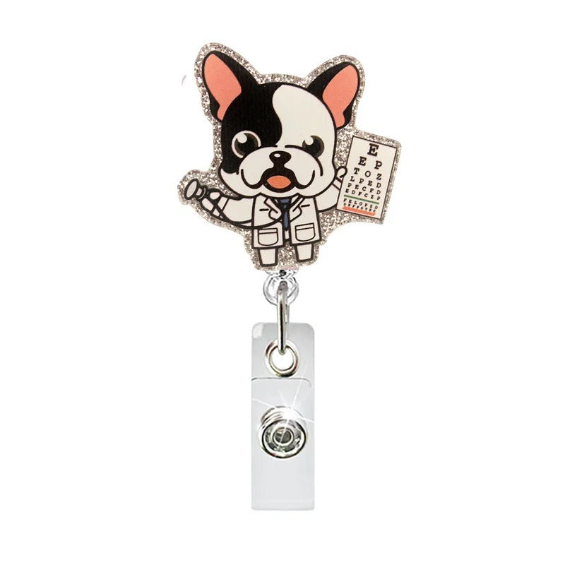 Wholesale Acrylic Fun Zoo Undersea Theme Badge Reel Keychain