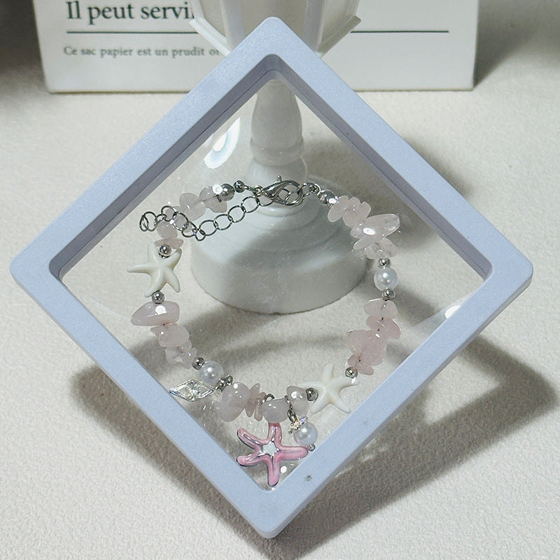 Wholesale  natural crystal irregular gravel bracelet