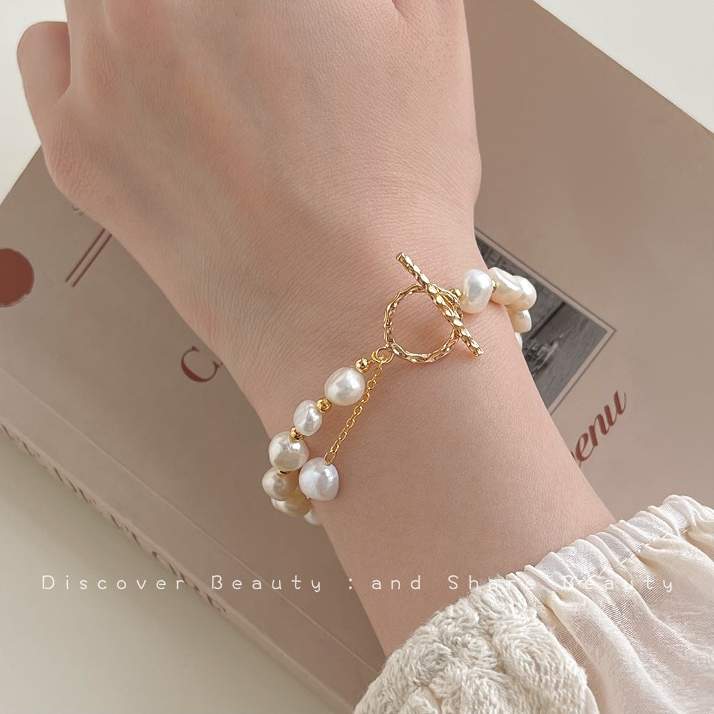 Wholesale Baroque natural pearl bracelet