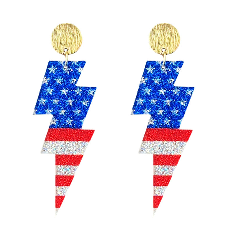 Wholesale Independence Day July 4  Shiny Bald Eagle Boots Butterfly Earrings