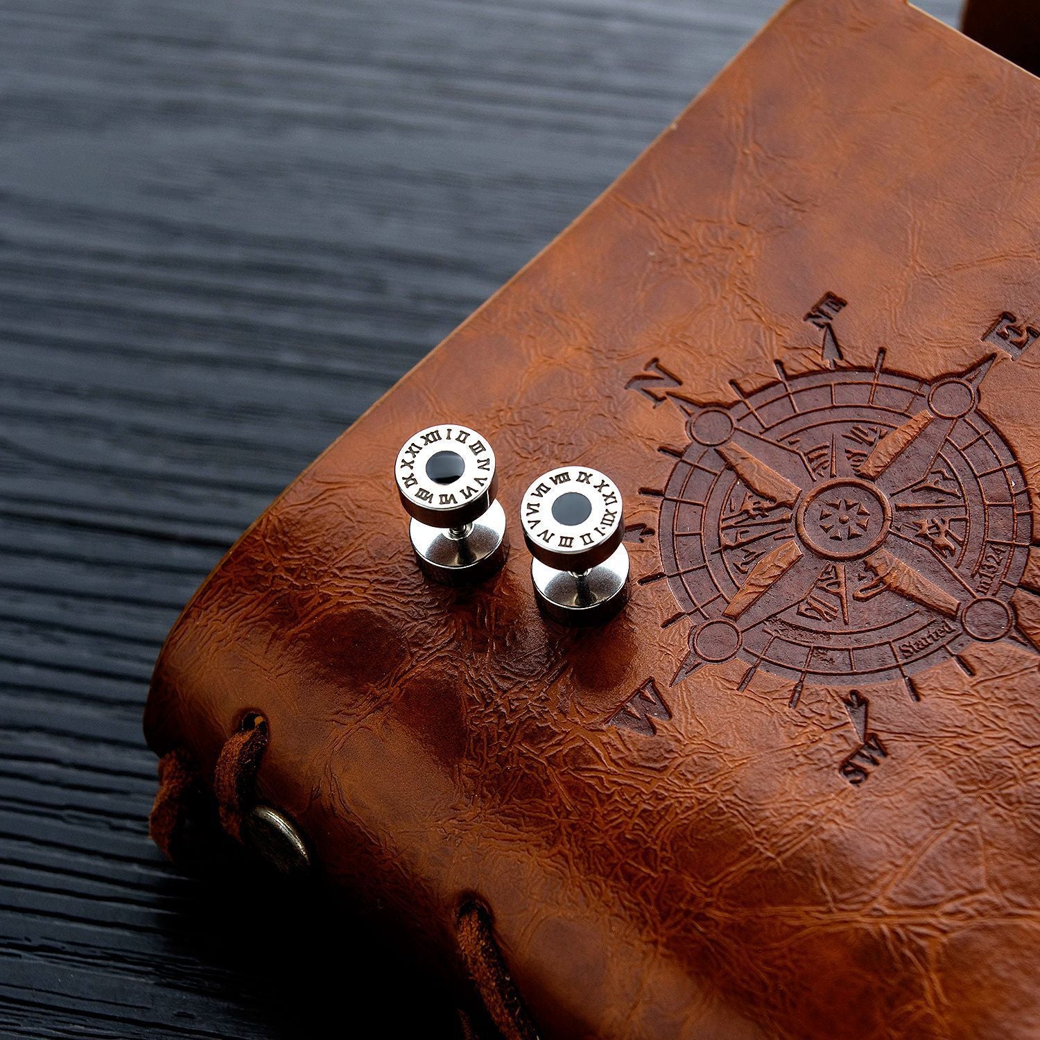 Wholesale  Roman Numerals Earrings Stainless Steel Men's Earrings