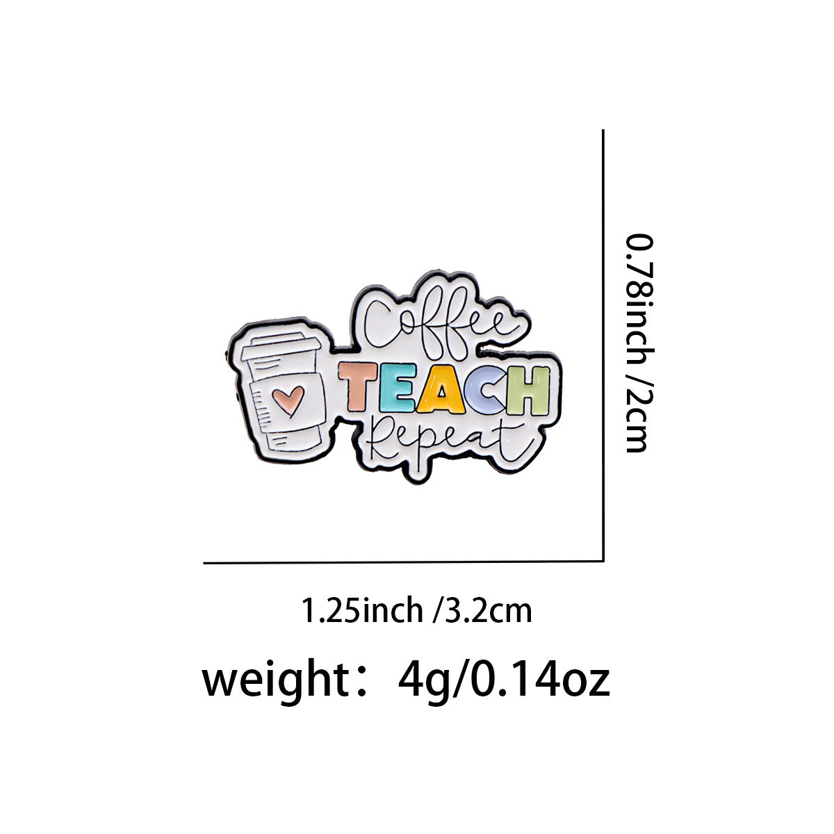 Wholesale Coffee quote brooches