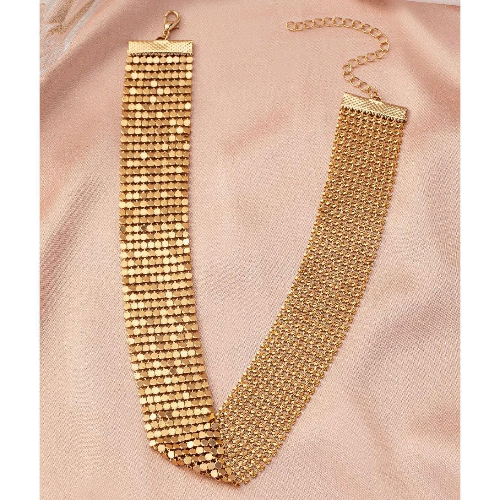 Wholesale Punk Style Metal Sequin Exaggerated Necklaces