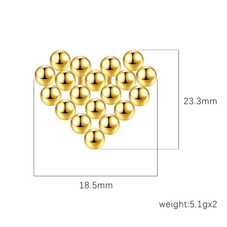 Wholesale Stainless Steel Ball Bead Earrings - Trendy Jewelry Accessory for Women