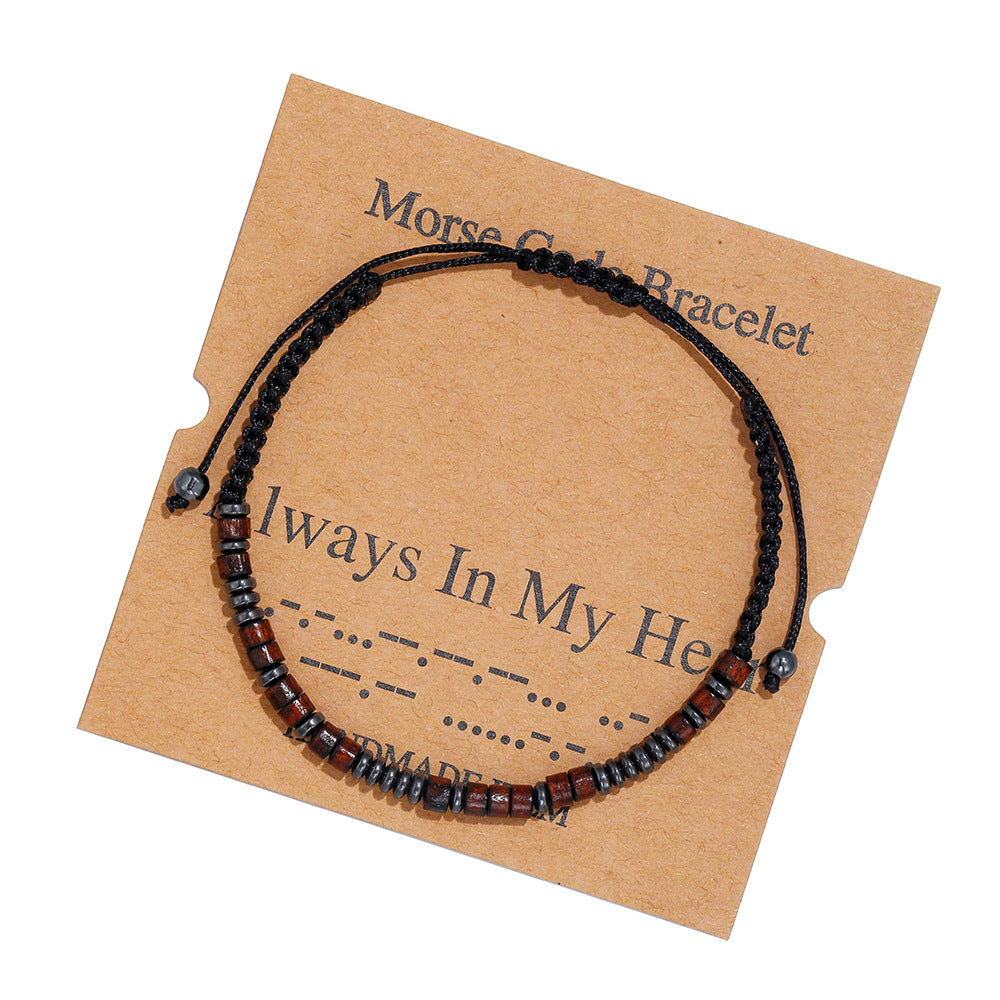 Wholesale Morse Code Letter Number Couple Bracelets