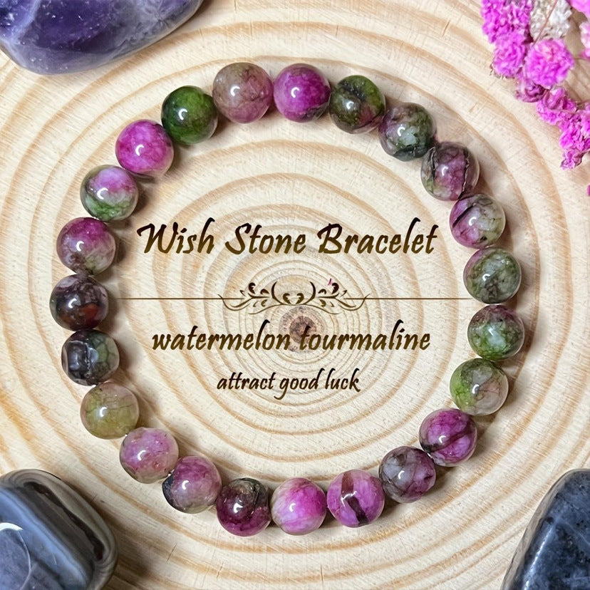 Wholesale Hand-woven Wood Stone Lapis Lazuli Pink Crystal Yellow Tiger Eye Bracelet