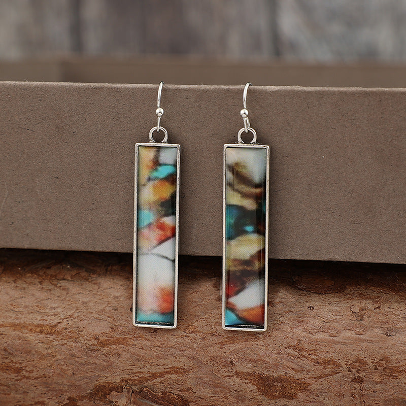 Wholesale Colorful Retro Bohemian Alloy Earrings Party Wear Jewelry Accessory
