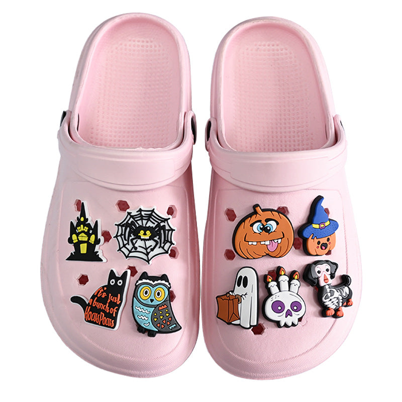 Wholesale Random 100pcs Halloween PVC Soft Rubber Shoe Buckle Decoration ACC-SC-RYY071