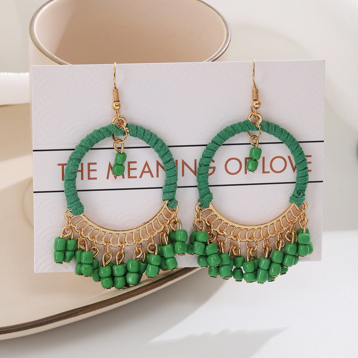 Wholesale Ethnic Bohemian Style Small Millet Beads Earrings ACC-ES-ZhuiWo011