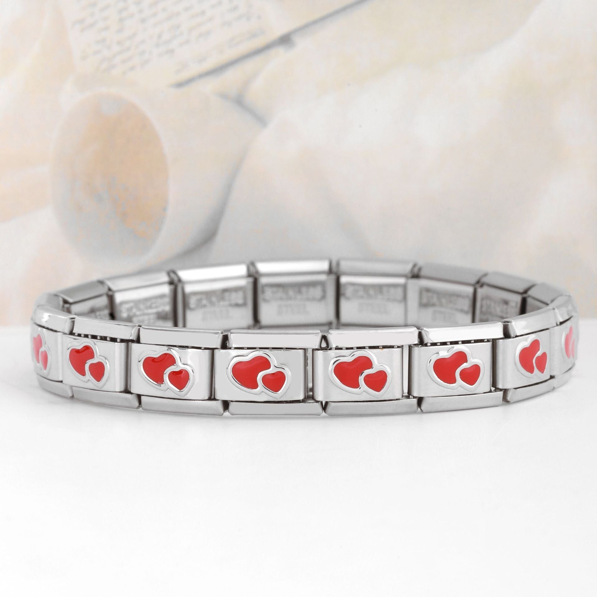 Wholesale Italian Charm Bracelet 9mm DIY Spliced Removable Stainless Steel Love Composable Bracelet ACC-BT-XY017