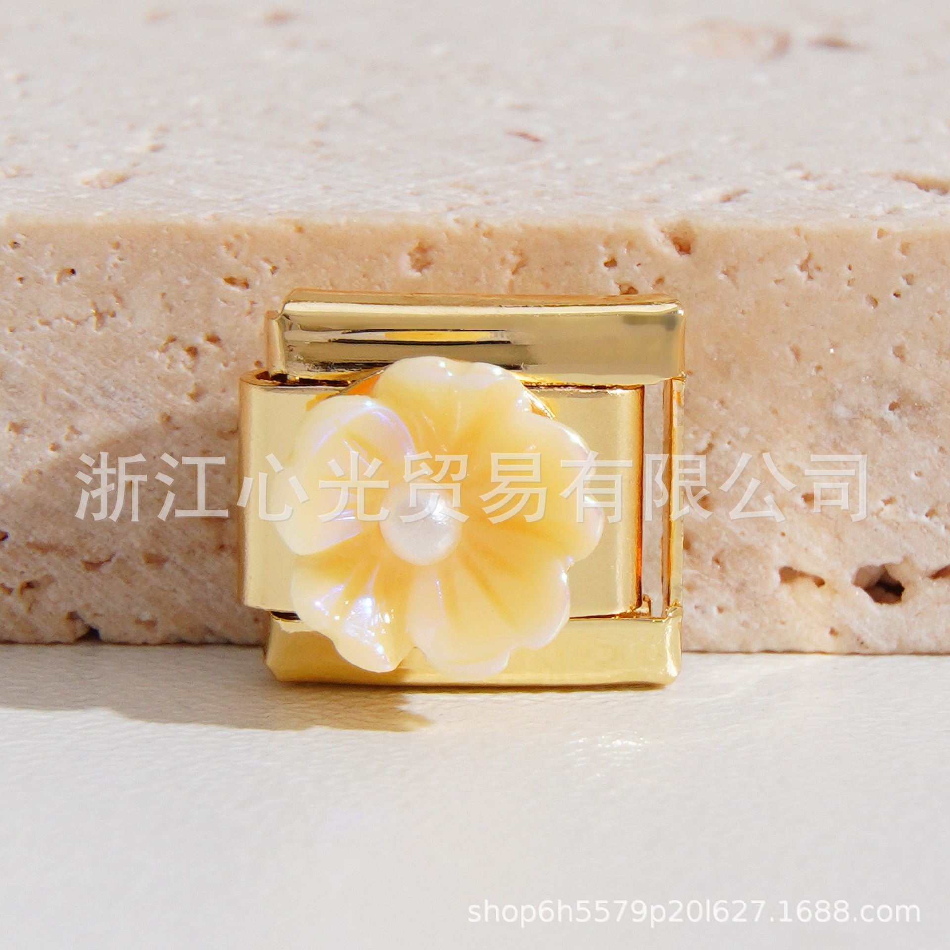 Wholesale Italian Charm Bracelet 9mm DIY Splicing Flower Series Stainless Steel Composable Bracelet