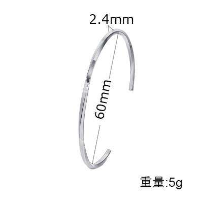 Wholesale Gold Stainless Steel C Shaped Bangle Bracelet For Women Minimalist Geometric Design Fashion Jewelry Accessory For Boutique Resale