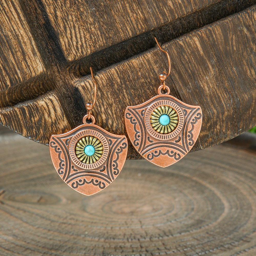 Wholesale Bohemian Geometric Tassel Earrings Zinc Alloy Jewelry Accessory