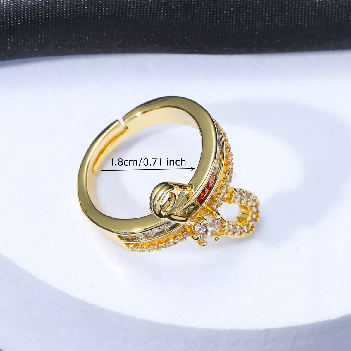 Wholesale  light luxury open multi-color zircon ring