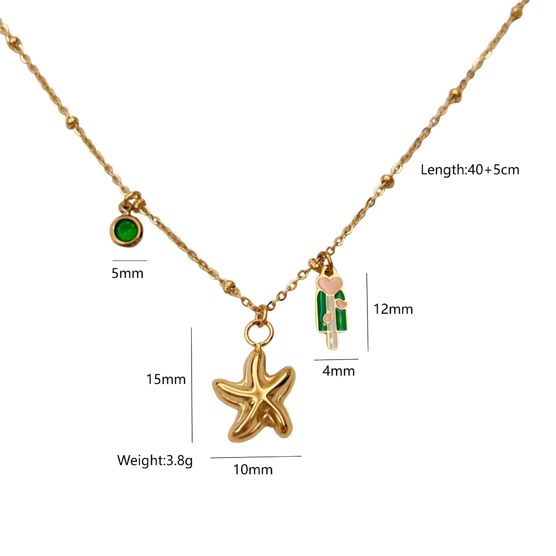 Wholesale Marine Elements Series Jewelry  Light Luxury Niche Stainless Steel Oil Drop Necklace