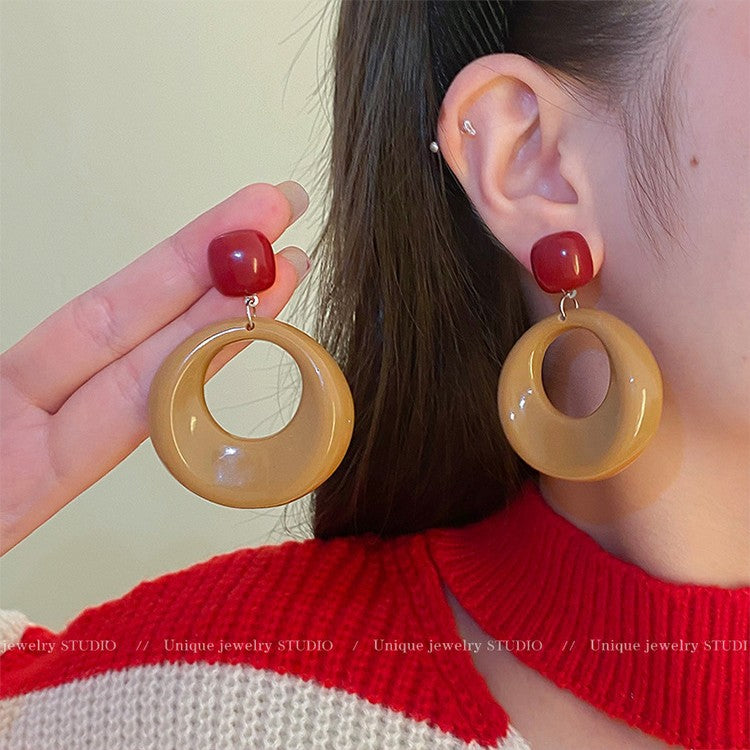 Wholesale large hoop light luxury earrings