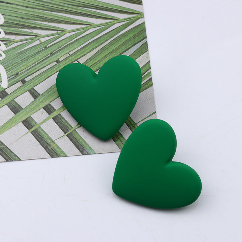 Wholesale 20-Color Heart  Acrylic Earrings