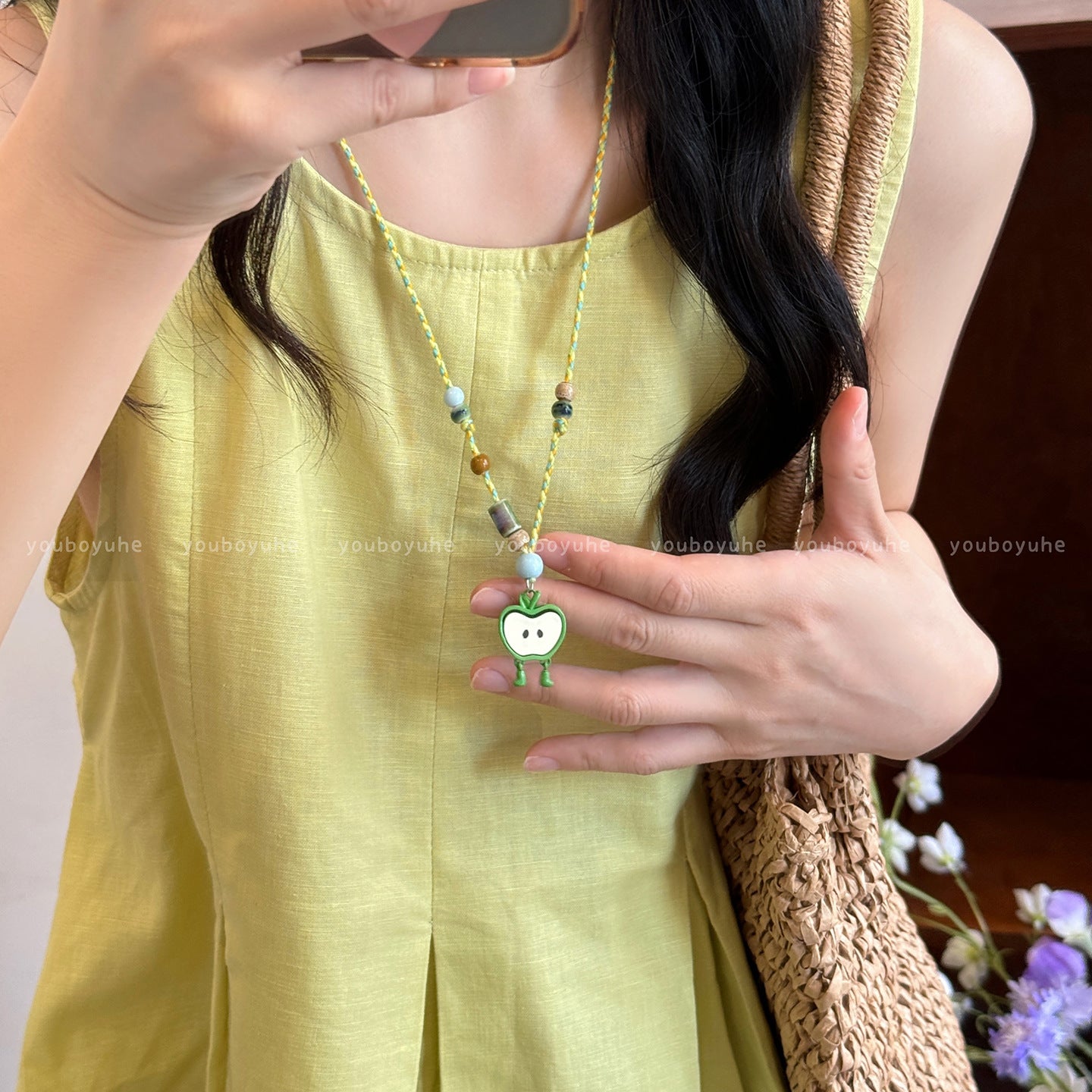 Wholesale Cartoon Elephant and Cat Beaded Necklace